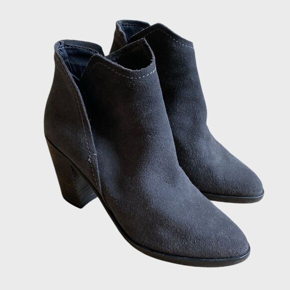 Dolce Vita Shep Suede Booties Women's Size 6 Ankle Slip-on Boots Grey - Picture 2 of 16